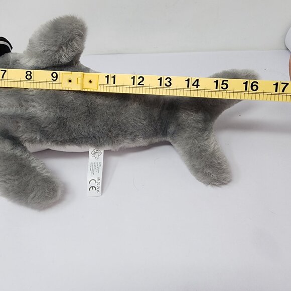 The Petting Zoo Pirate Shark Plush 16 Inch Stuffed Animal Gray Soft Toy Hat - Picture 7 of 7